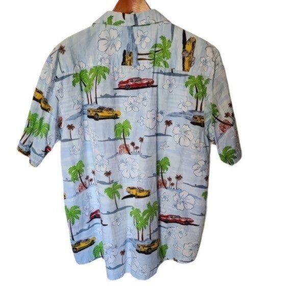 Pineapple Connection Hawaiian Tropical Blue Floral‎ - Picture 3 of 13